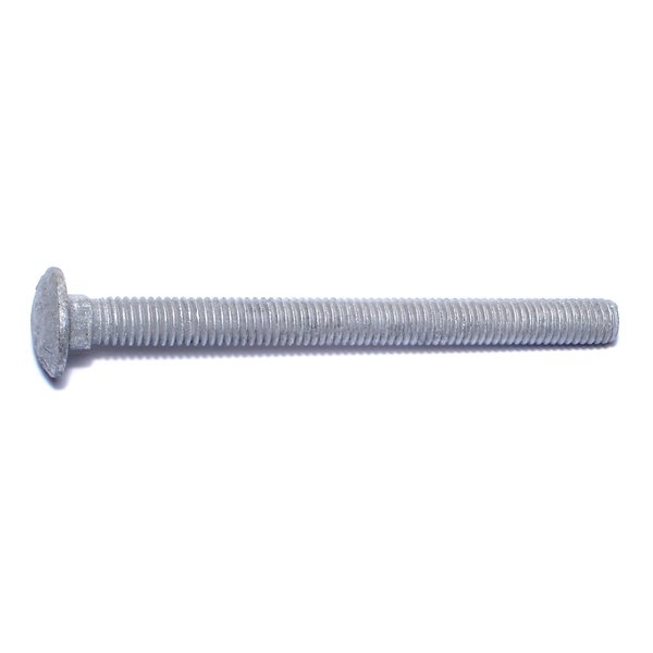 Midwest Fastener 3/8"-16 x 4-1/2" Hot Dip Galvanized Grade 2 / A307 Steel Coarse Thread Carriage Bolts 50PK 05508